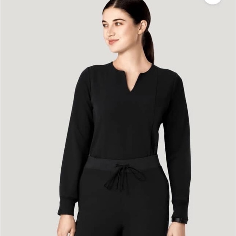 Mandala Long Sleeve Notch Neck Top
